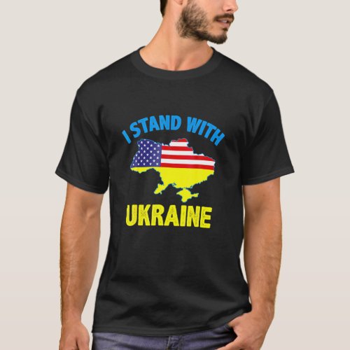 Flag Supporting Ukraine I Stand With Ukraine Ukrai T_Shirt