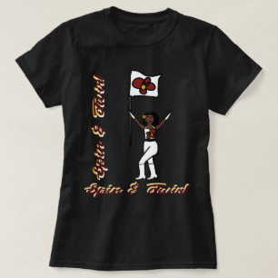 Flag T-Shirt Red Flower