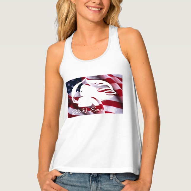 Flag Tank Top - White B&B Logo (Front)
