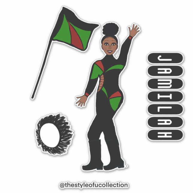 Flag Team GRB Style #1 Sticker (Front)