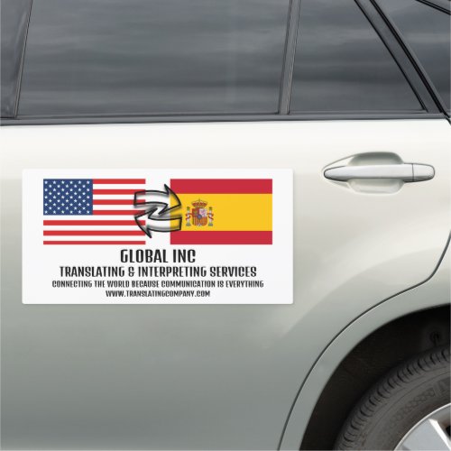 Flag to Flag Design Translator  Interpreter Car Magnet