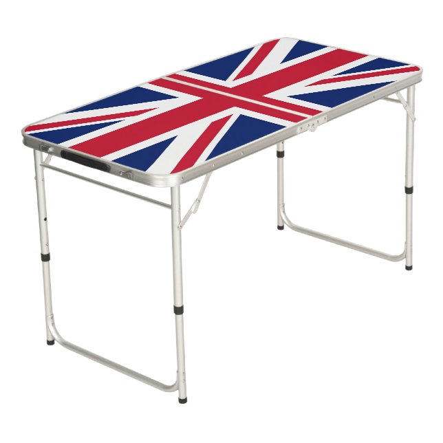Flag United Kingdom Beer Pong Table (Angled)