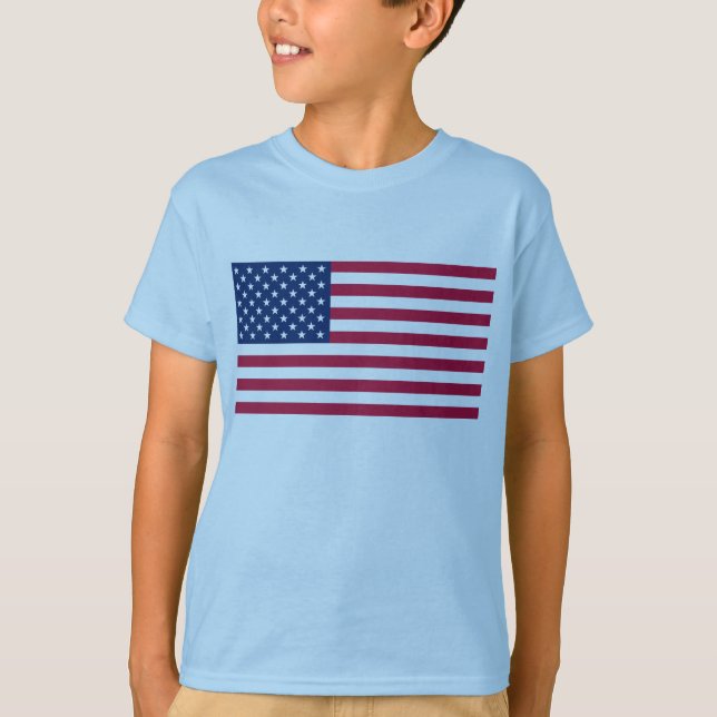 FLAG_USA, 4 July Independence Day T-Shirt (Front)