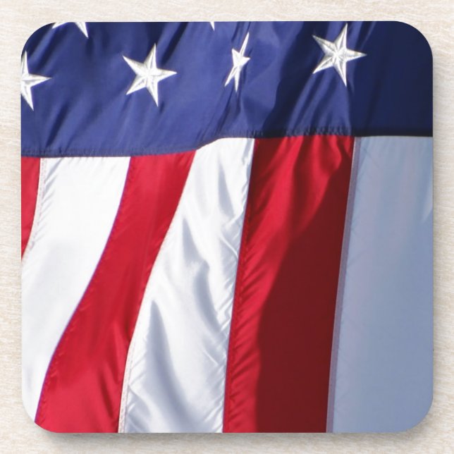 Flag USA Beverage Coaster (Front)