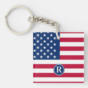 Flag usa Custom Keychain