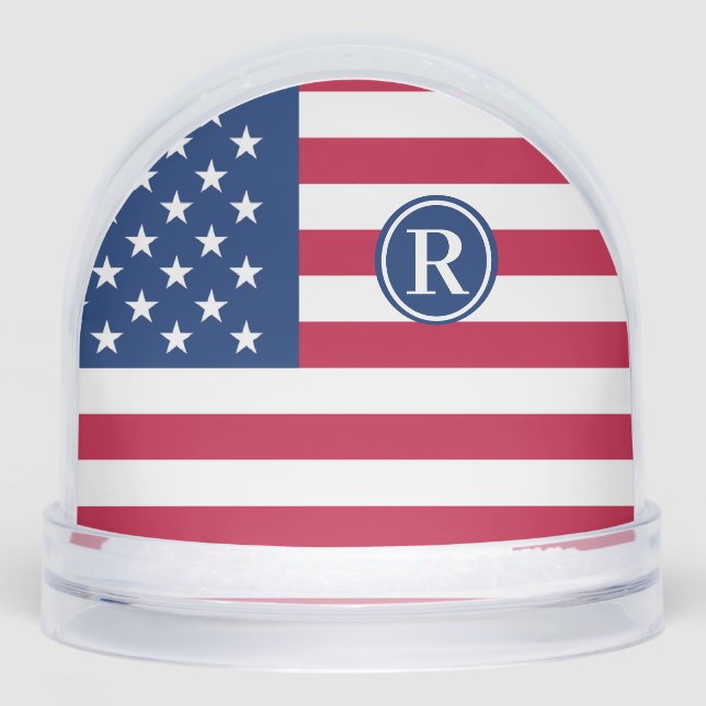Flag usa Custom  Snow Globe (Front)