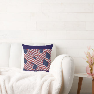 Flag USA Decor Two Sides Cushion