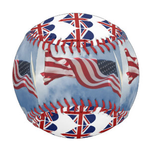 flag USA England heart colors honor love flags Baseball