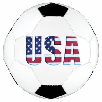 Flag Usa Letters Soccer Ball by PattiJAdkins at Zazzle