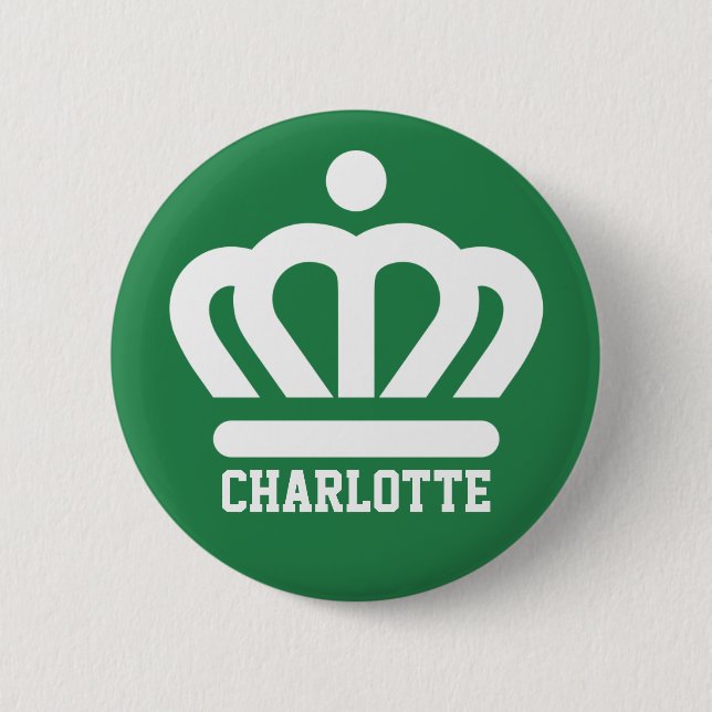 Flag (variant) of Charlotte, NC Button (Front)