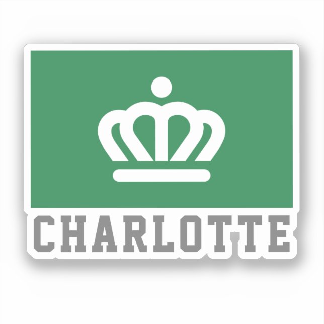 Flag (variant) of Charlotte, NC Sticker (Front)