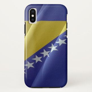 Flag waving of Bosnia and Herzegovina - iPhone XS Case