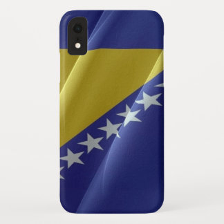 Flag waving of Bosnia and Herzegovina - iPhone XR Case