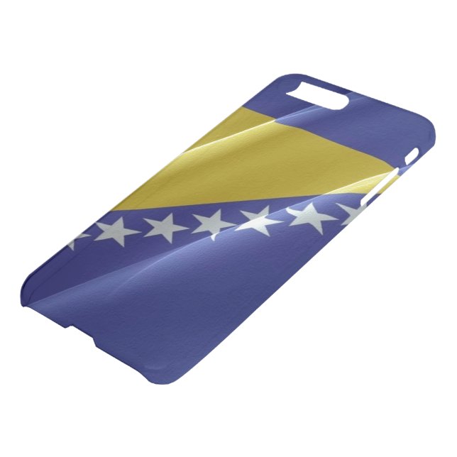 Flag waving of Bosnia and Herzegovina - Uncommon iPhone Case (Bottom)
