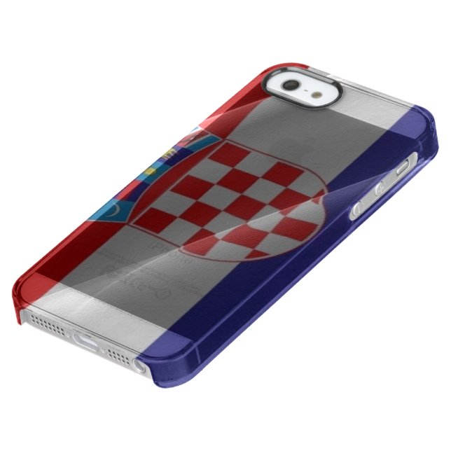 Flag waving of Croatia - Uncommon iPhone Case (Bottom)