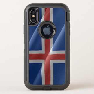 Flag waving of Iceland - OtterBox Defender iPhone XS Case