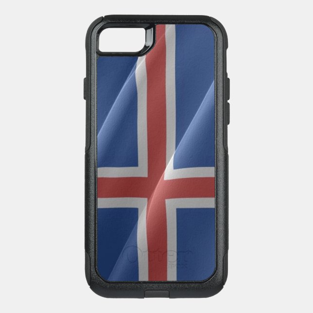 Flag waving of Iceland - Otterbox iPhone Case (Back)