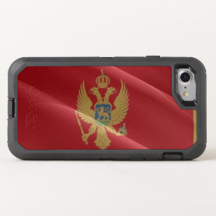 Flag waving of Montenegro - OtterBox Defender iPhone SE/8/7 Case