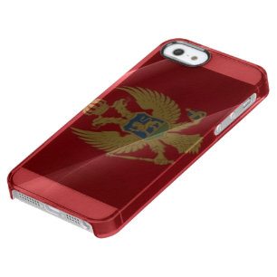 Flag waving of Montenegro - Clear iPhone SE/5/5s Case