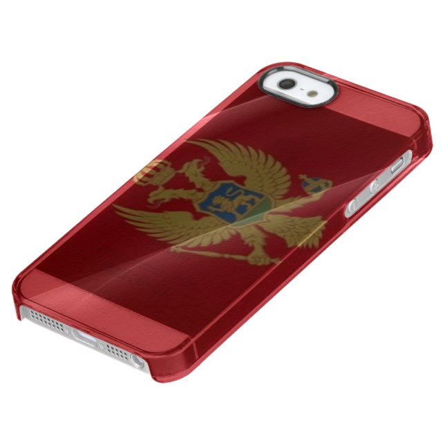 Flag waving of Montenegro - Uncommon iPhone Case (Bottom)