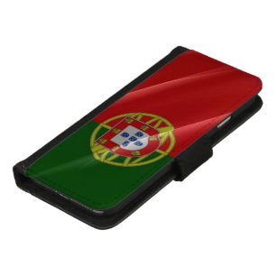 Flag waving of Portugal - iPhone 8/7 Wallet Case