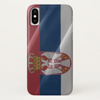 Flag waving of Serbia - iPhone X Case