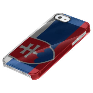 Flag waving of Slovakia - Clear iPhone SE/5/5s Case