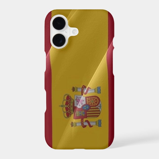 Flag waving of Spain - Iphone Case (Back)