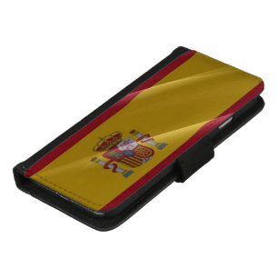 Flag waving of Spain - iPhone 8/7 Wallet Case