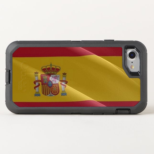Flag waving of Spain - Otterbox iPhone Case (Back Horizontal)