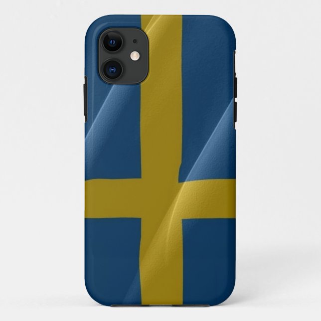 Flag waving of Sweden - Case-Mate iPhone Case (Back)