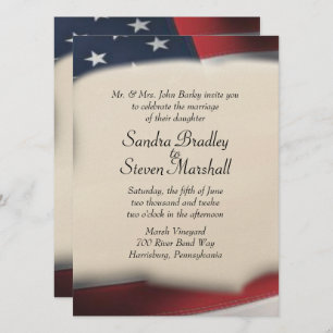 Flag Wedding  Invitations
