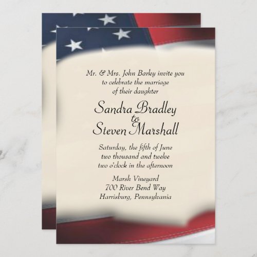 Flag Wedding  Invitations