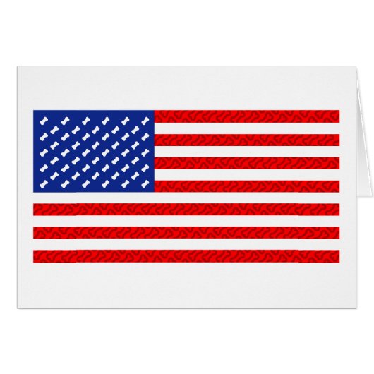 Flag with Dog Bones Cards (Front Horizontal)