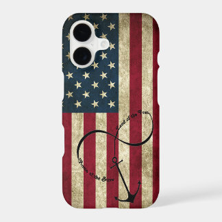 Flag with Infinity Anchor iPhone 17 Case