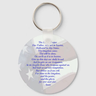 Flag with Lord's Prayer Keychain