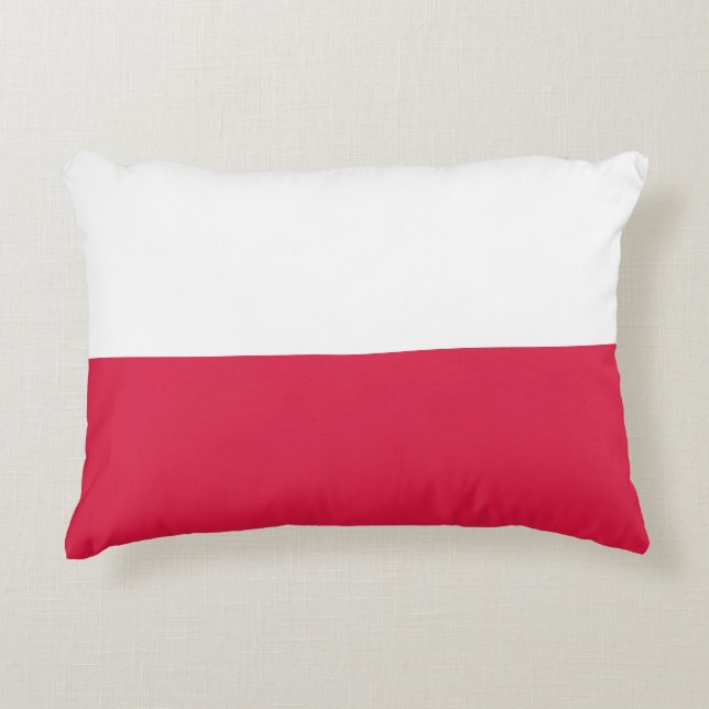 Flaga Polski - Polish Flag Accent Pillow (Front)