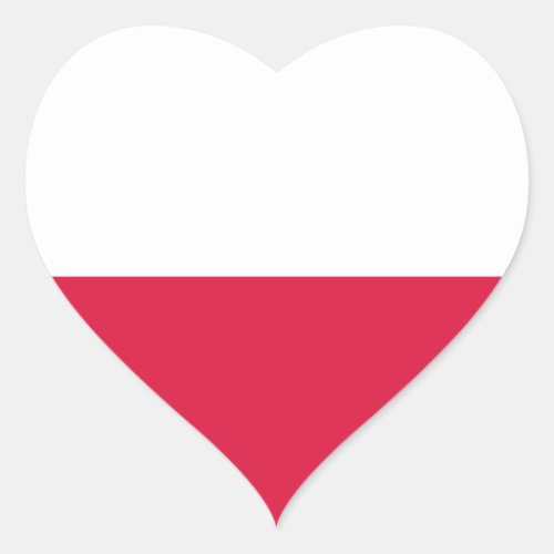 Flaga Polski _ Polish Flag Heart Sticker