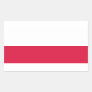 Flaga Polski - Polish Flag Rectangular Sticker