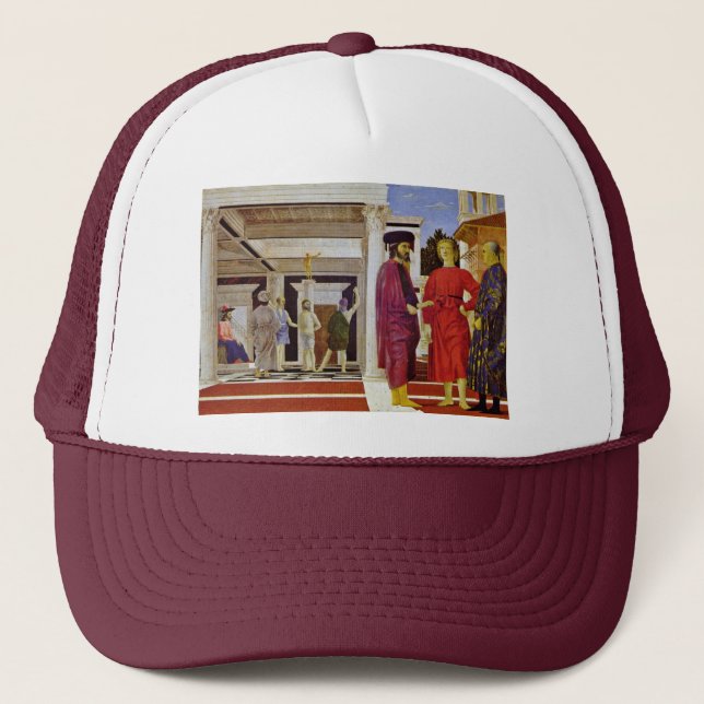 Flagellation Of Christ By Piero Della Francesca Trucker Hat (Front)
