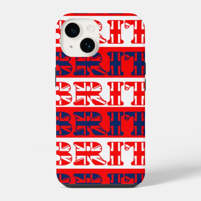 Flagged "Brit" Stripe Iphone Case (Back)