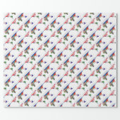 Flagged World - Map of Flags of the World Wrapping Paper (Flat)