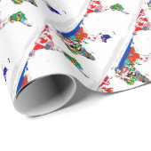 Flagged World - Map of Flags of the World Wrapping Paper (Roll Corner)