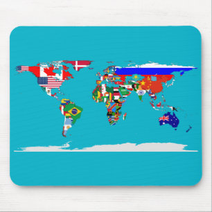 flagged world mouse pad