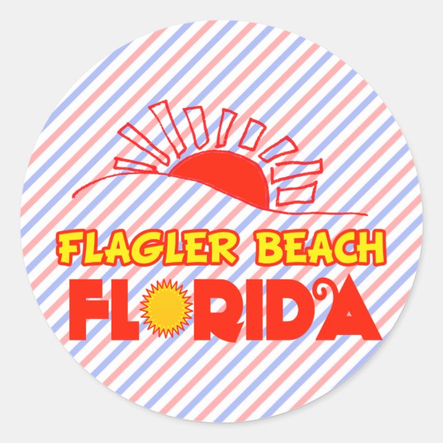 Flagler Beach, Florida Classic Round Sticker (Front)