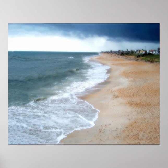 Flagler Beach Florida Shoreline Poster (Front)
