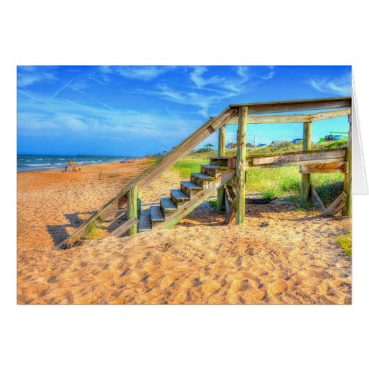 Flagler Beach, Florida-Steps to the Beach Cards (Front Horizontal)