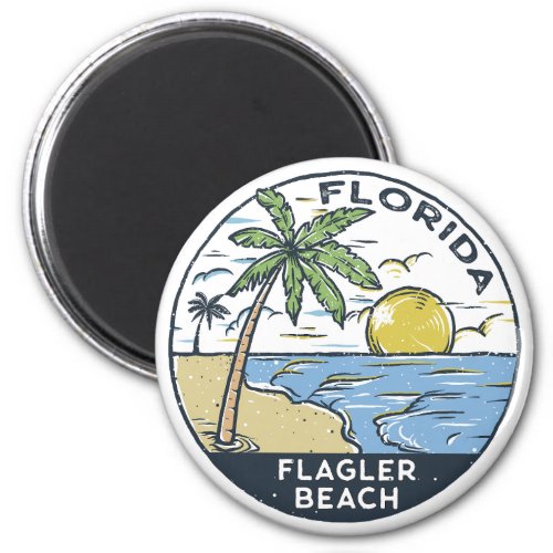 Flagler Beach Florida Vintage Magnet