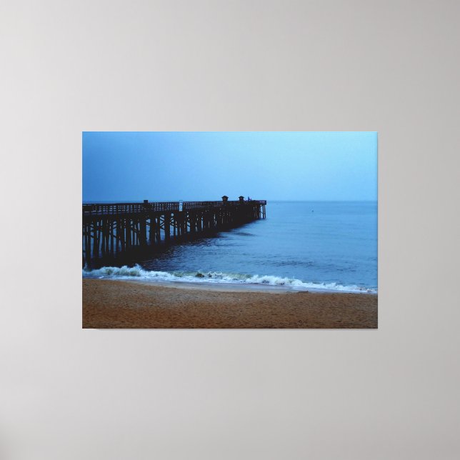 Flagler Beach Pier Canvas Print (Front)