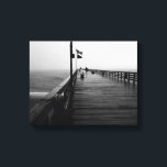 Flagler Beach Pier Photo Canvas Print<br><div class="desc">Decorate your home with this beautiful canvas print of a black and white photo of the Flagler Beach Pier in Florida. Now you can have a piece of Florida beaches in your home.</div>